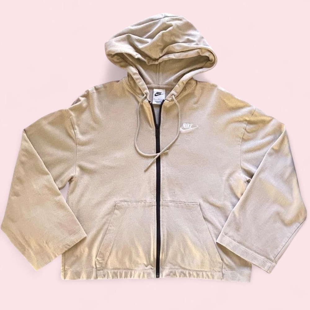 Nike Beige Zip Up Jacket size S